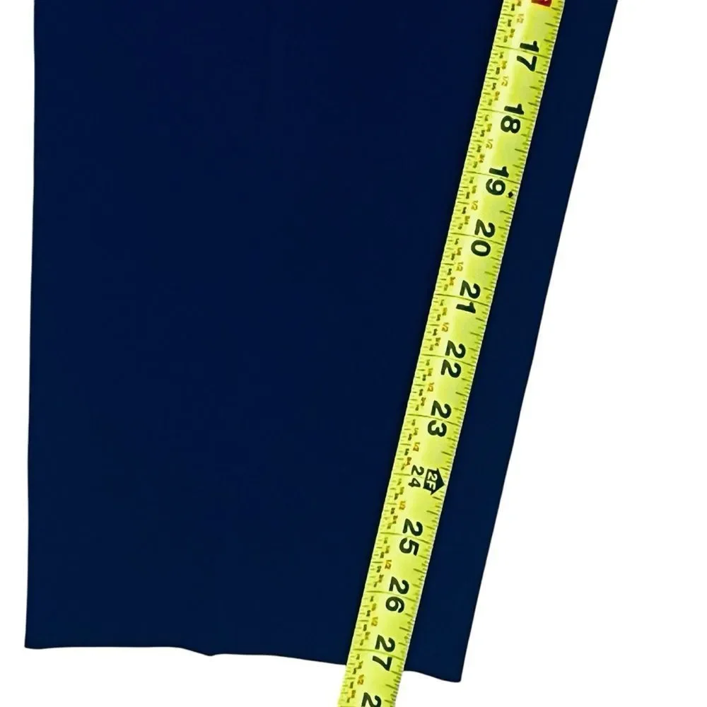 Piazza Sempione Italian Brigirre Virgin Wool Crop Dress Pants Blue